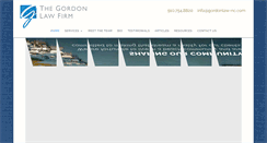 Desktop Screenshot of gordonlaw-nc.com