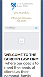 Mobile Screenshot of gordonlaw-nc.com